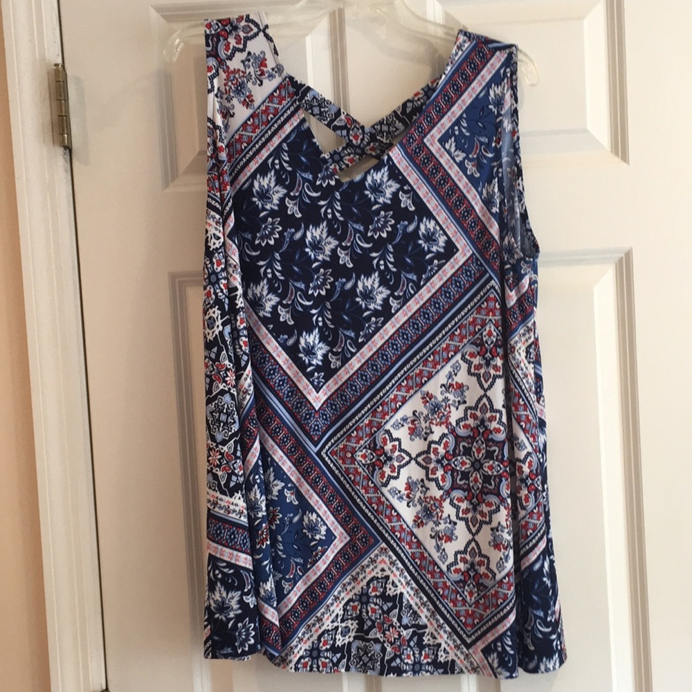 FLASH SALE -- NEW — Chic Patriotic Summer Top by Westport - 1X